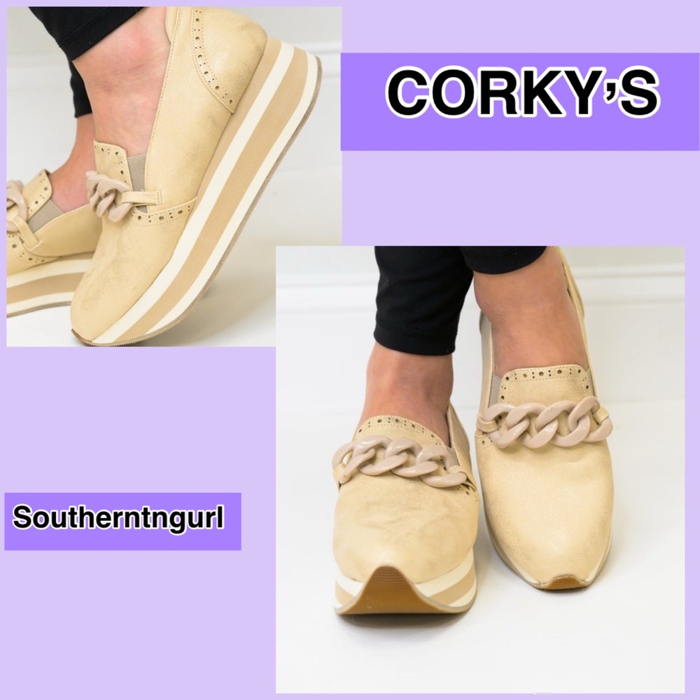 NWT  CORKYS “ So What “ Platform Sneakers Loafers Platforms Slip Ons